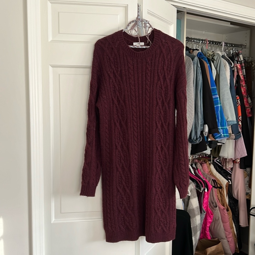 BP Maroon Sweater Dress size Large